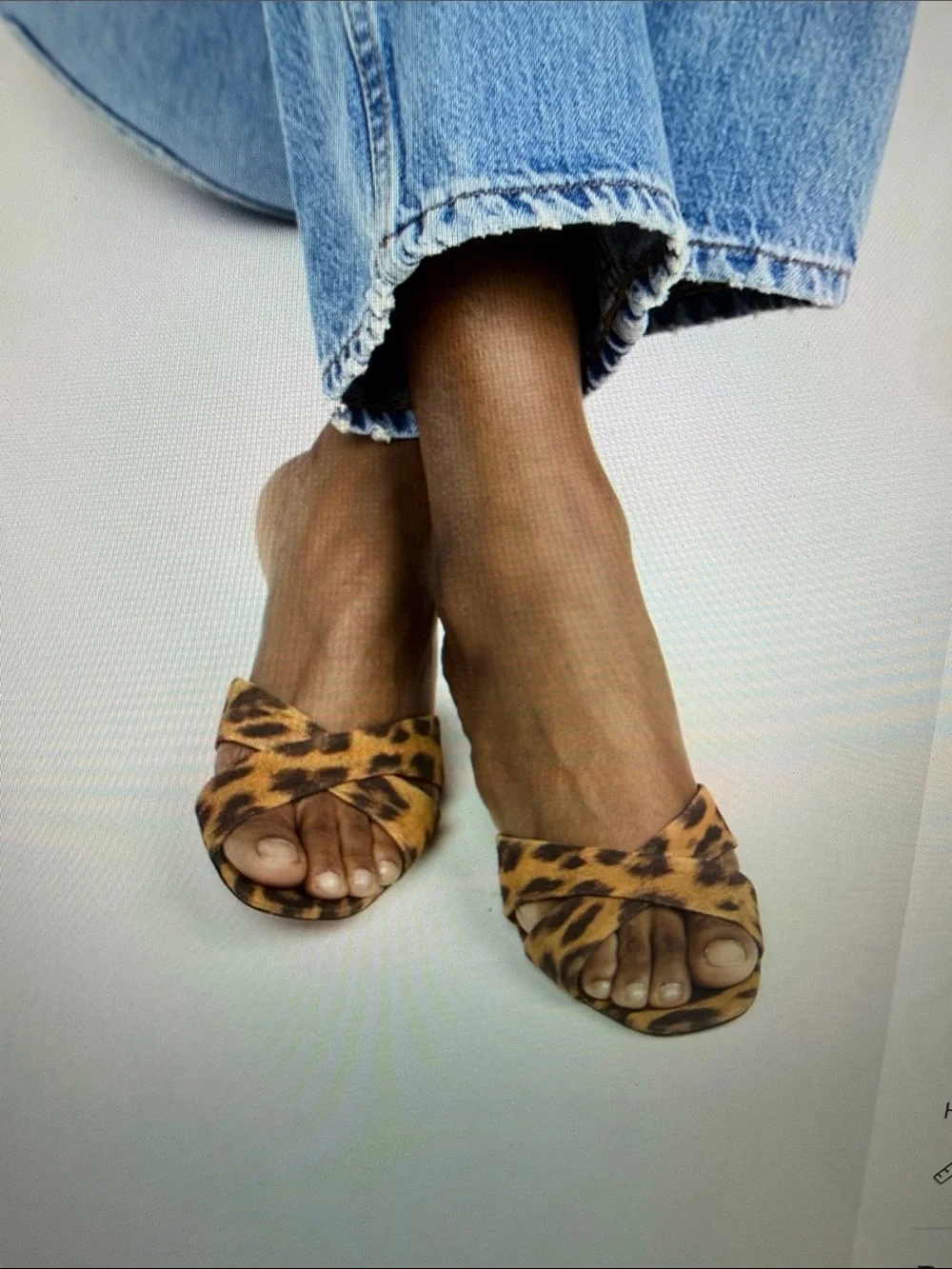 NIB Aquazzura Divine Leopard-Print Kitten Heel Sandals 50 mm - Picture 2 of 9